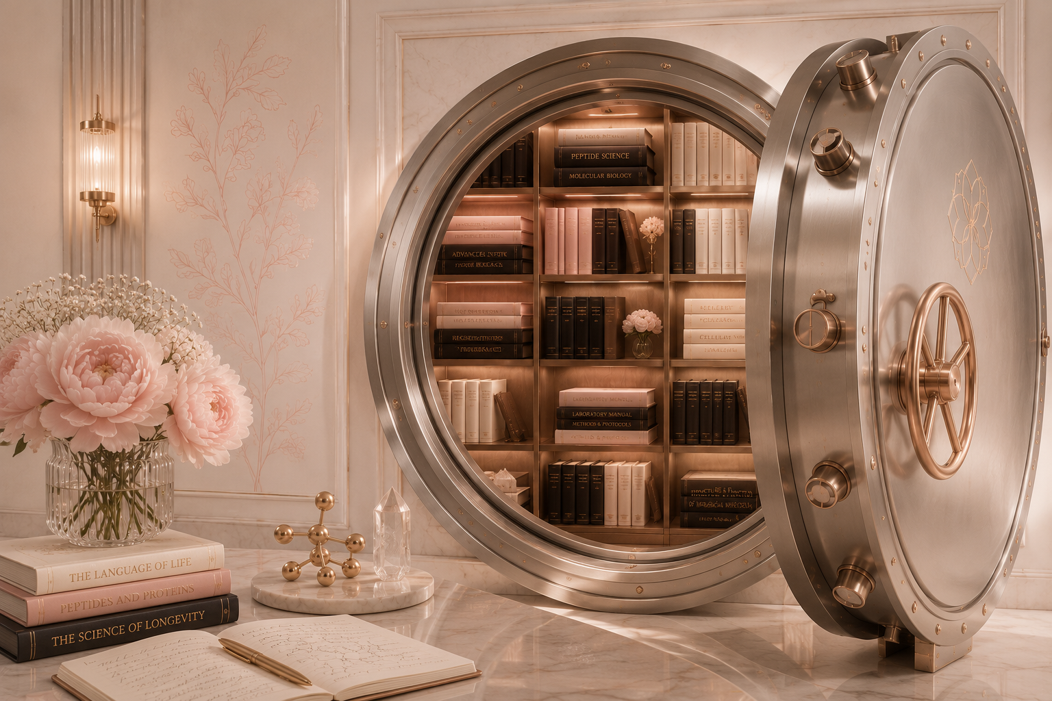 Knowledge Vault door and research materials